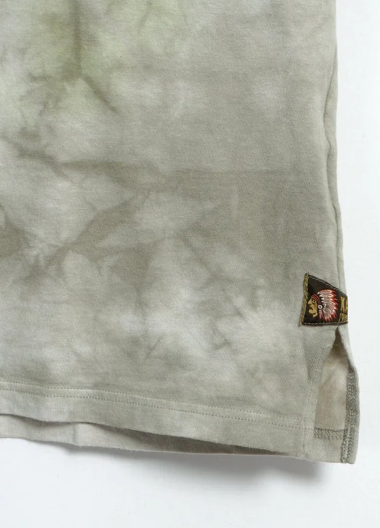 4 FLAGS | 20/- Jersey Pennant T | Khaki x Yellow