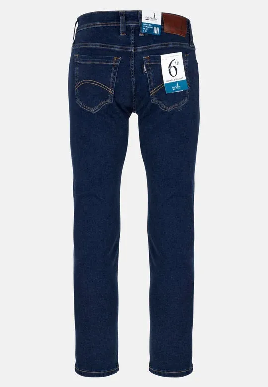 6th Sense Nevada Stretch Straight Cut Jeans - Night Time Blue