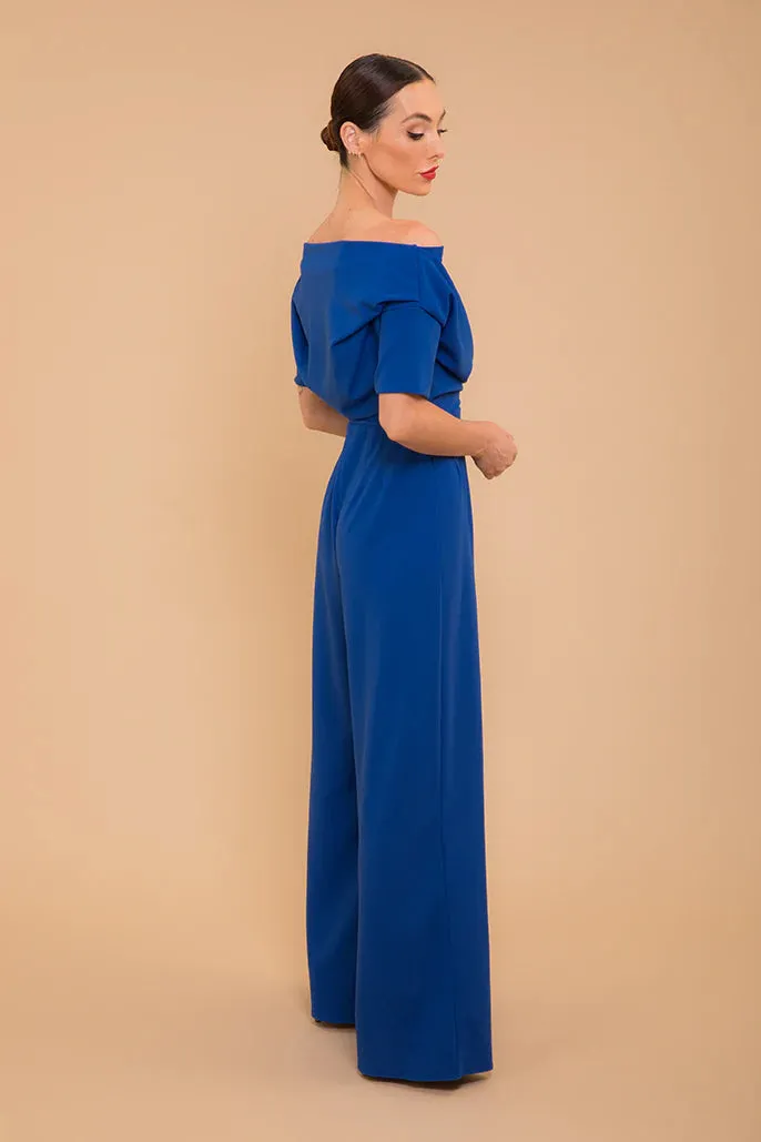 ATOM LIMA Crepe Jumpsuit Cobalt Blue