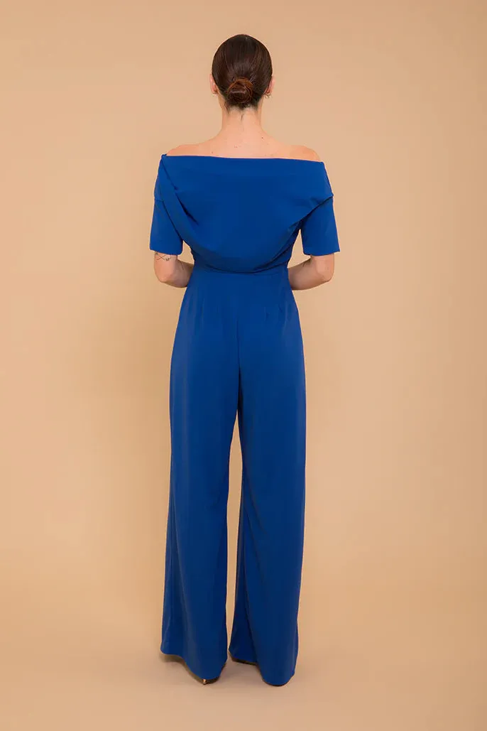 ATOM LIMA Crepe Jumpsuit Cobalt Blue