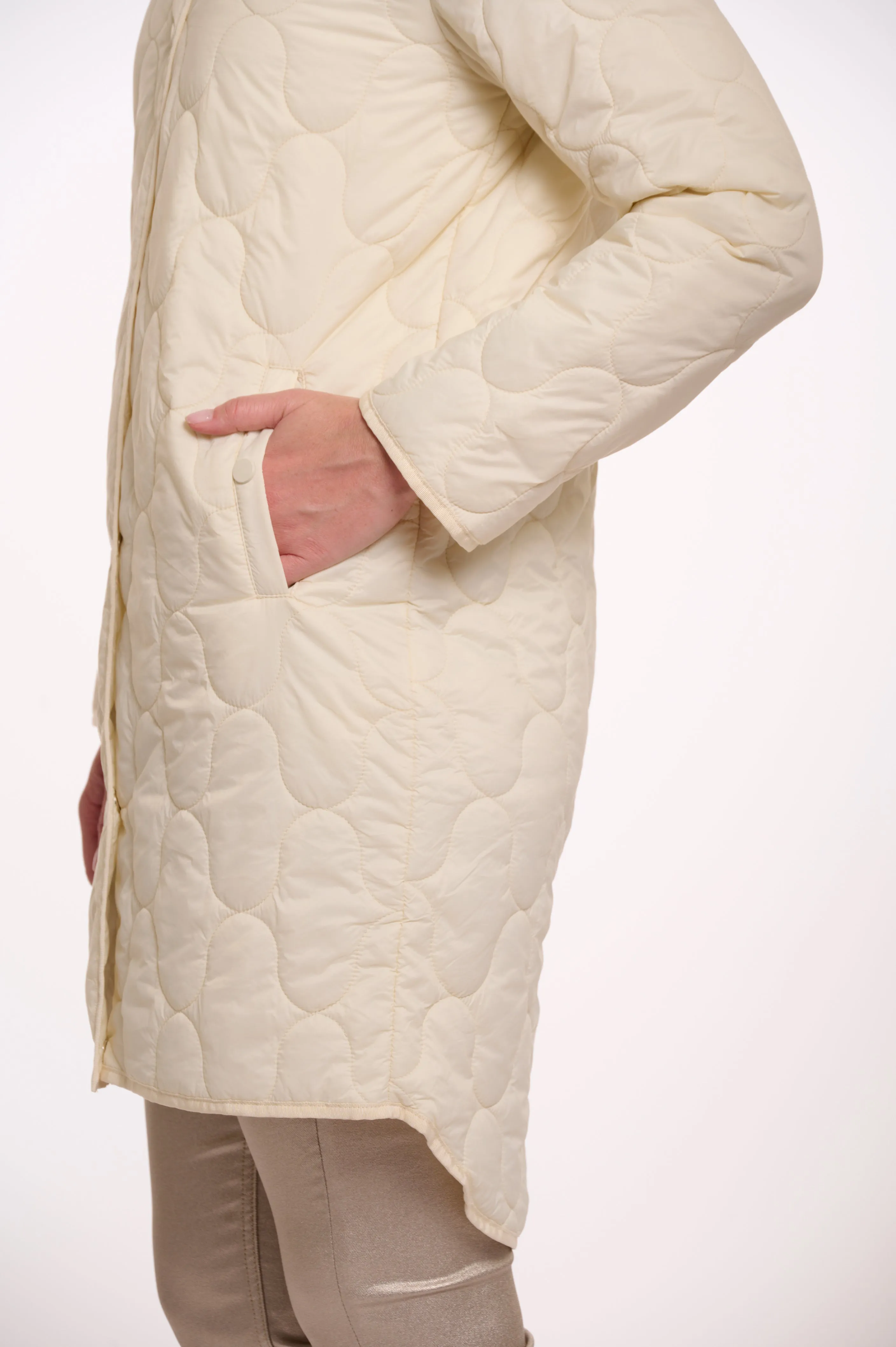 Birch Mid Length Bomber Jacket