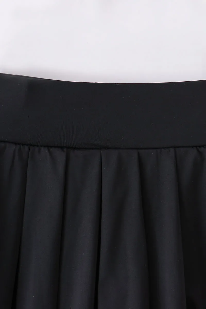 Black Pleats Active Mom&me Skorts