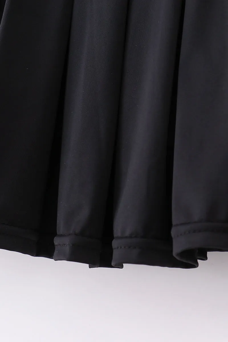 Black Pleats Active Mom&me Skorts