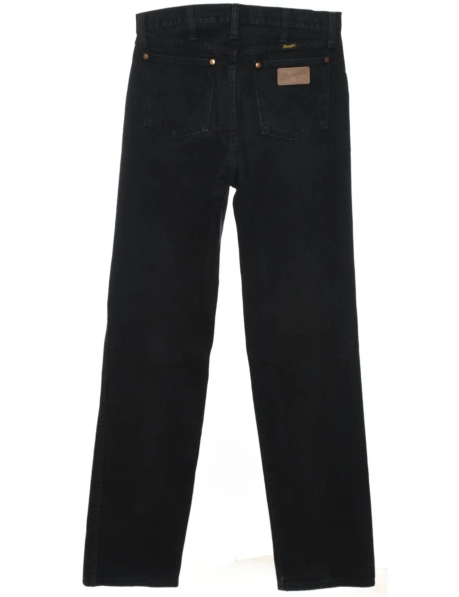 Black Straight-Fit Wrangler Jeans - W31 L36