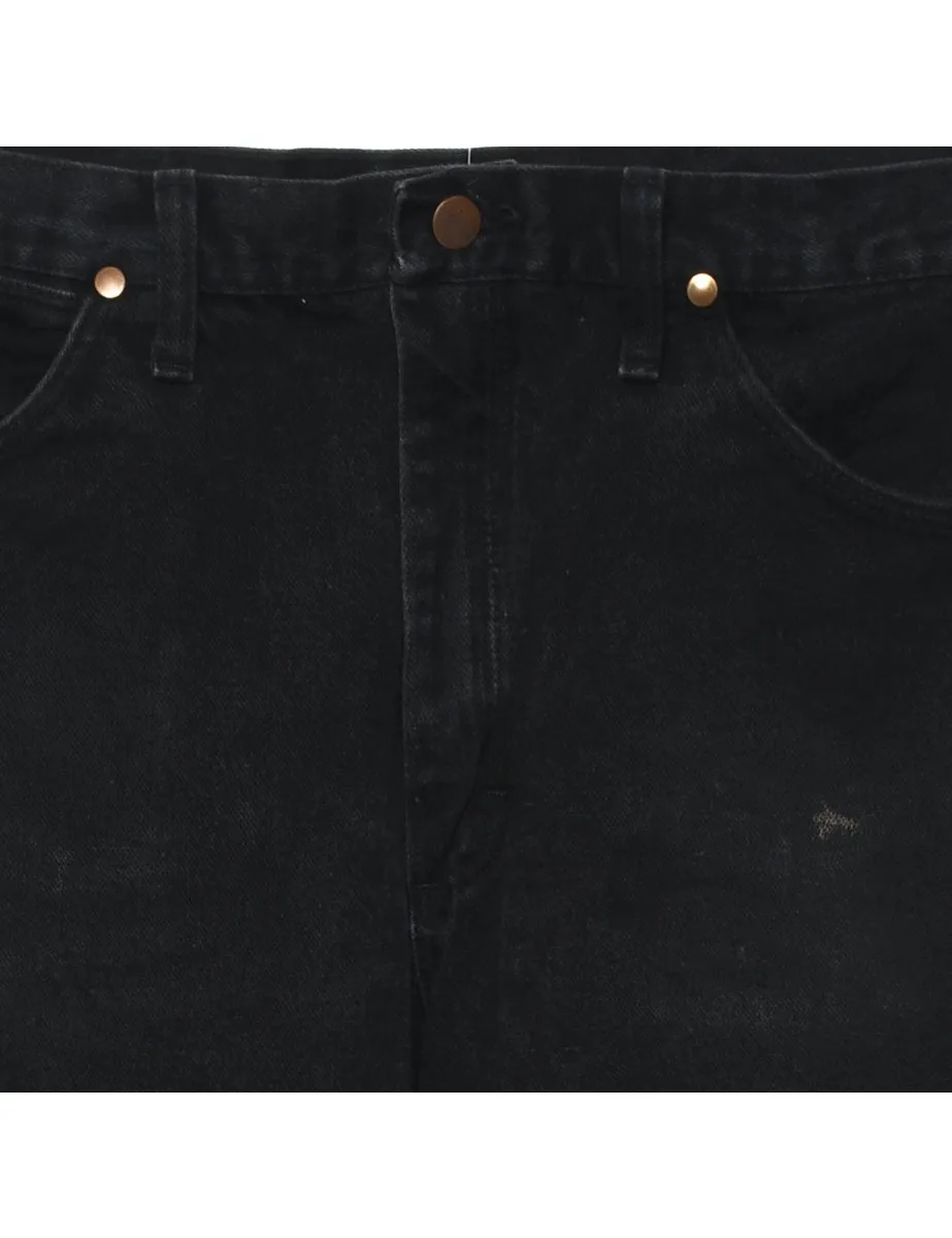 Black Straight-Fit Wrangler Jeans - W31 L36