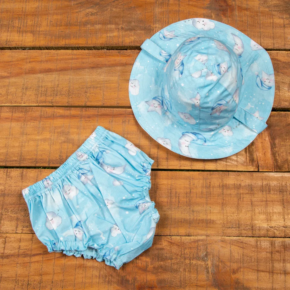 Celestial Organic Diaper Cover- Blue, Pink