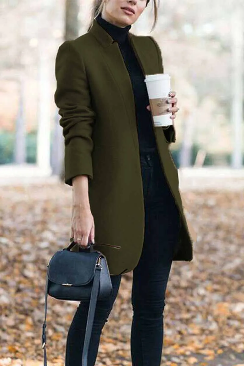 Chicindress Elegant And Stylish Commuter Stand Collar Coat(6 Colors)
