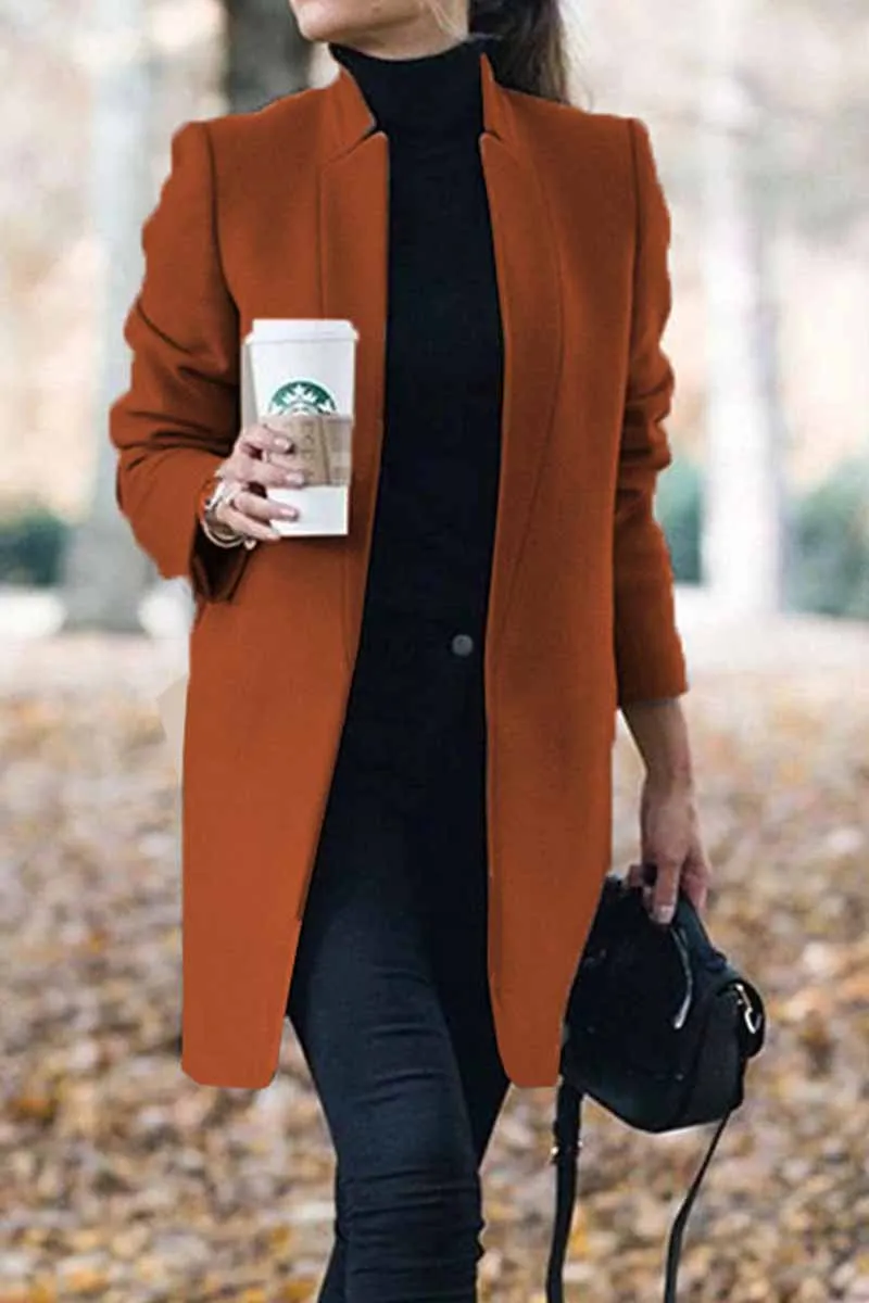 Chicindress Elegant And Stylish Commuter Stand Collar Coat(6 Colors)