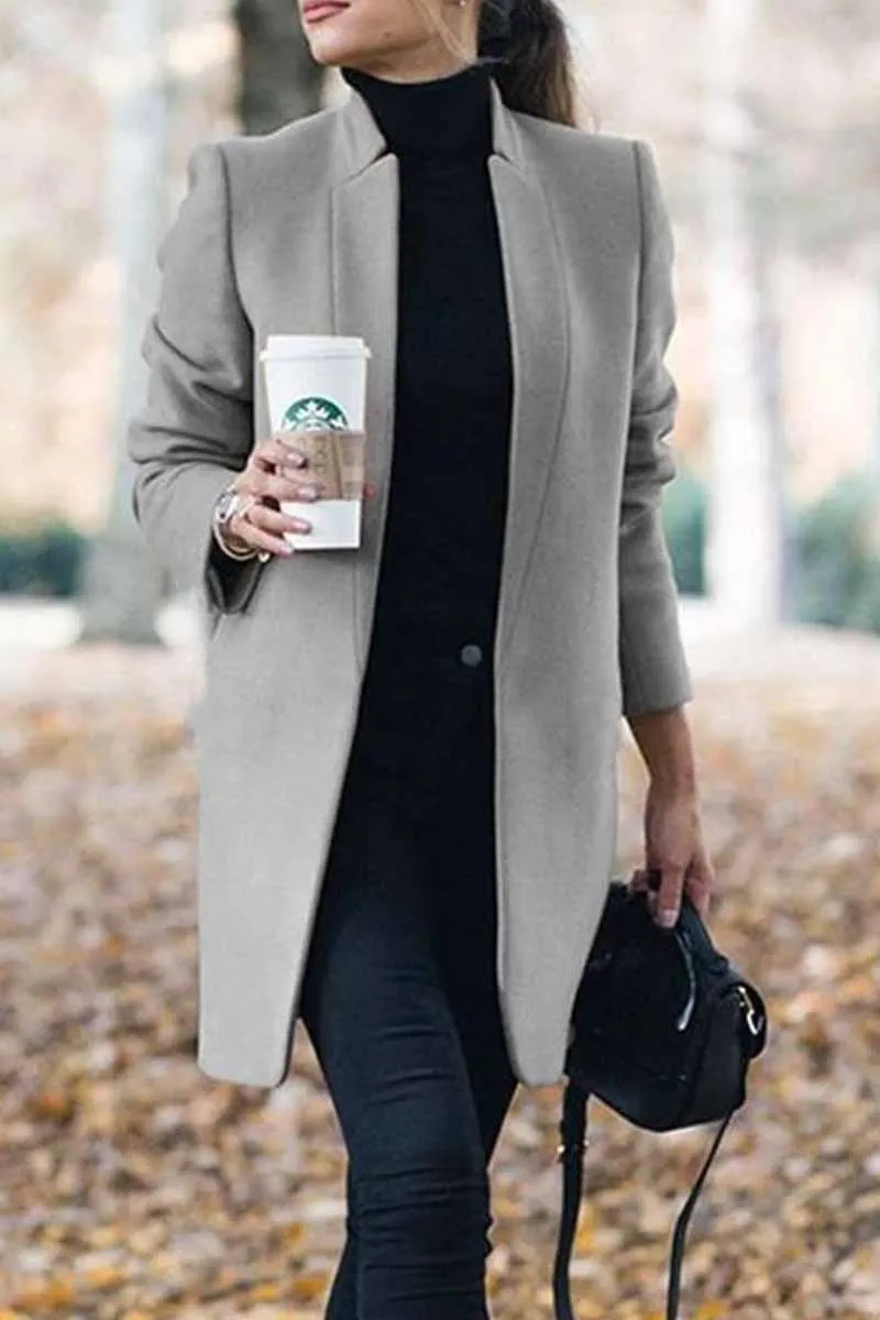 Chicindress Elegant And Stylish Commuter Stand Collar Coat(6 Colors)