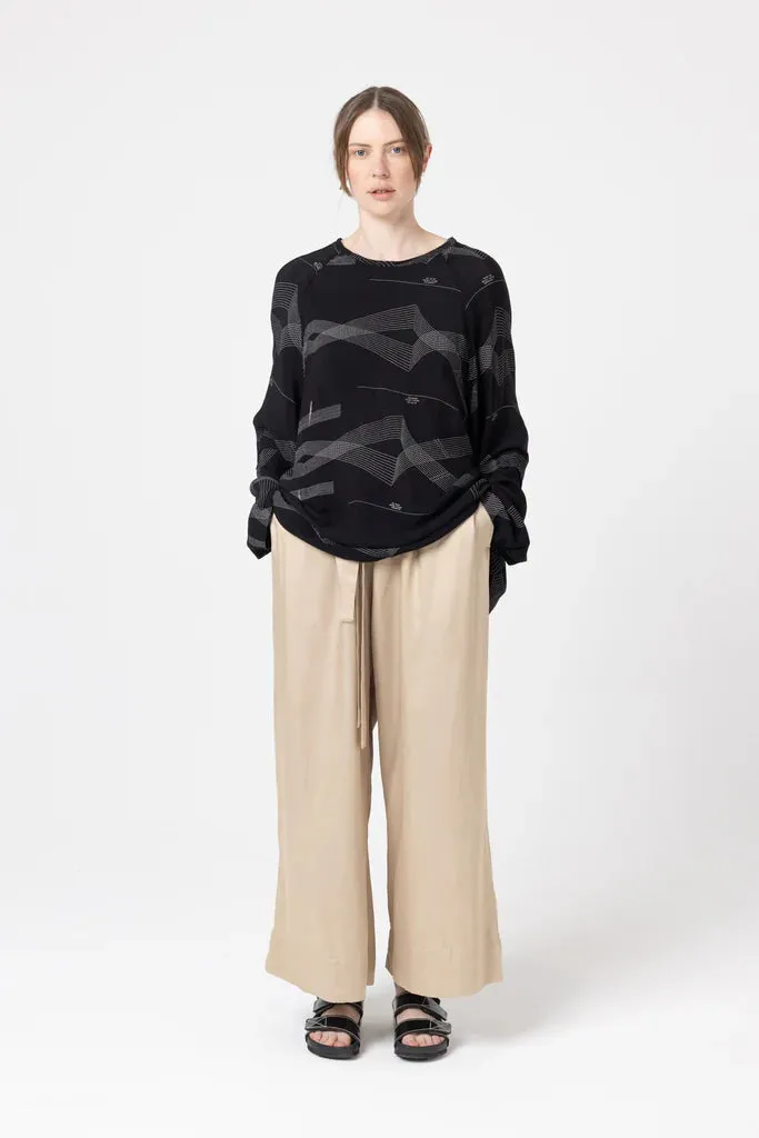 Company Of Strangers Minimal Sweater - Viscose -Process Print - Black