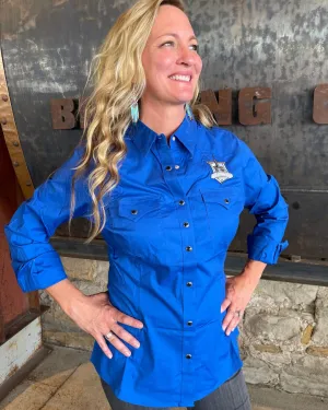Embroidered Wrangler Brand Women's Pearl Snap Shirt