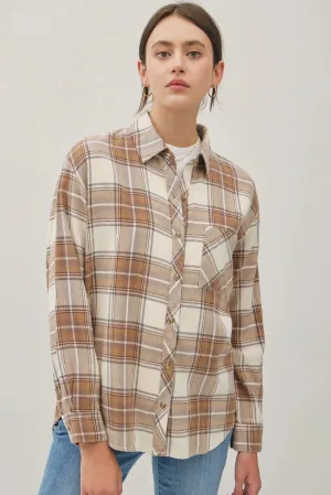 FRONT POCKET OVERSIZE FLANNEL