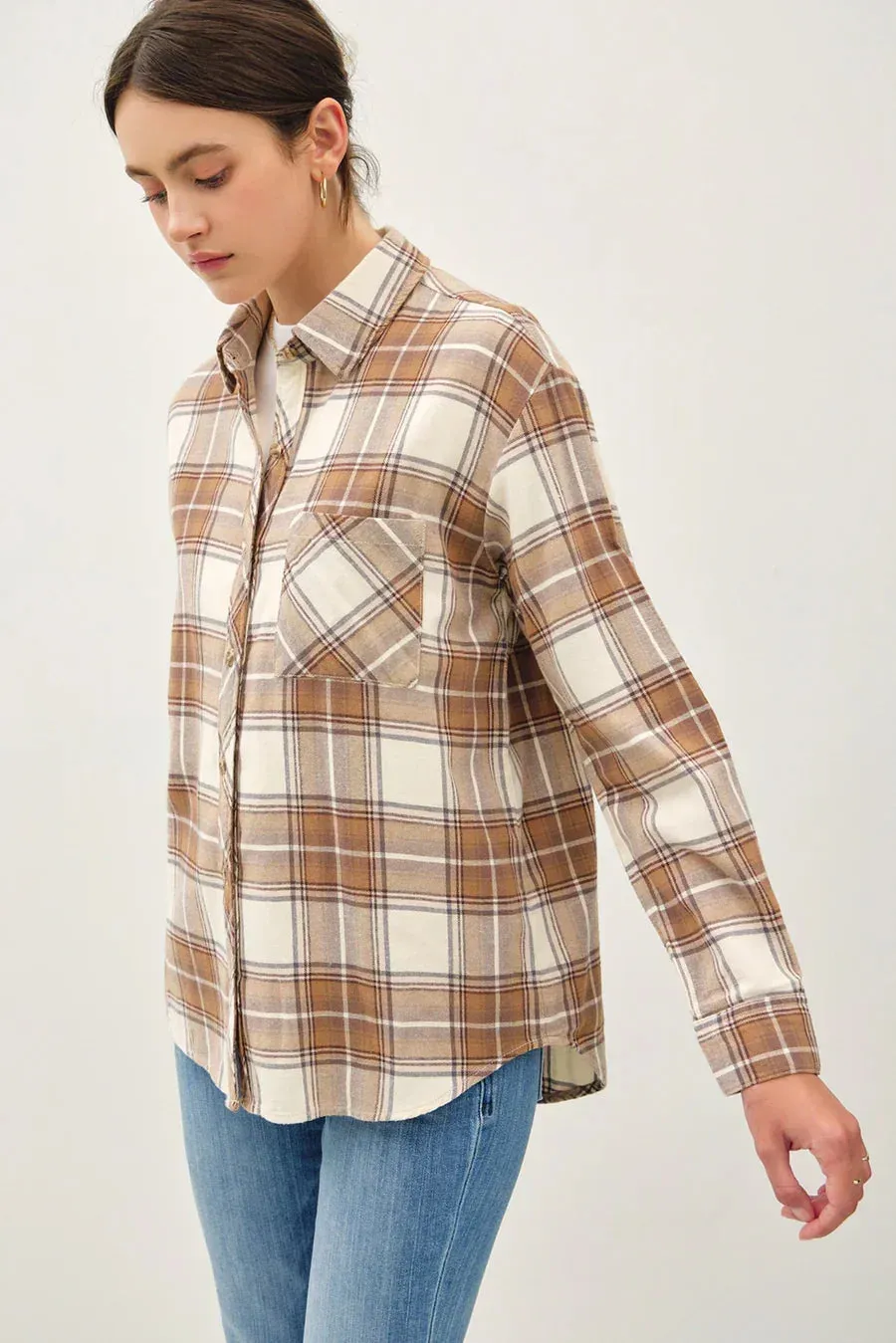 FRONT POCKET OVERSIZE FLANNEL