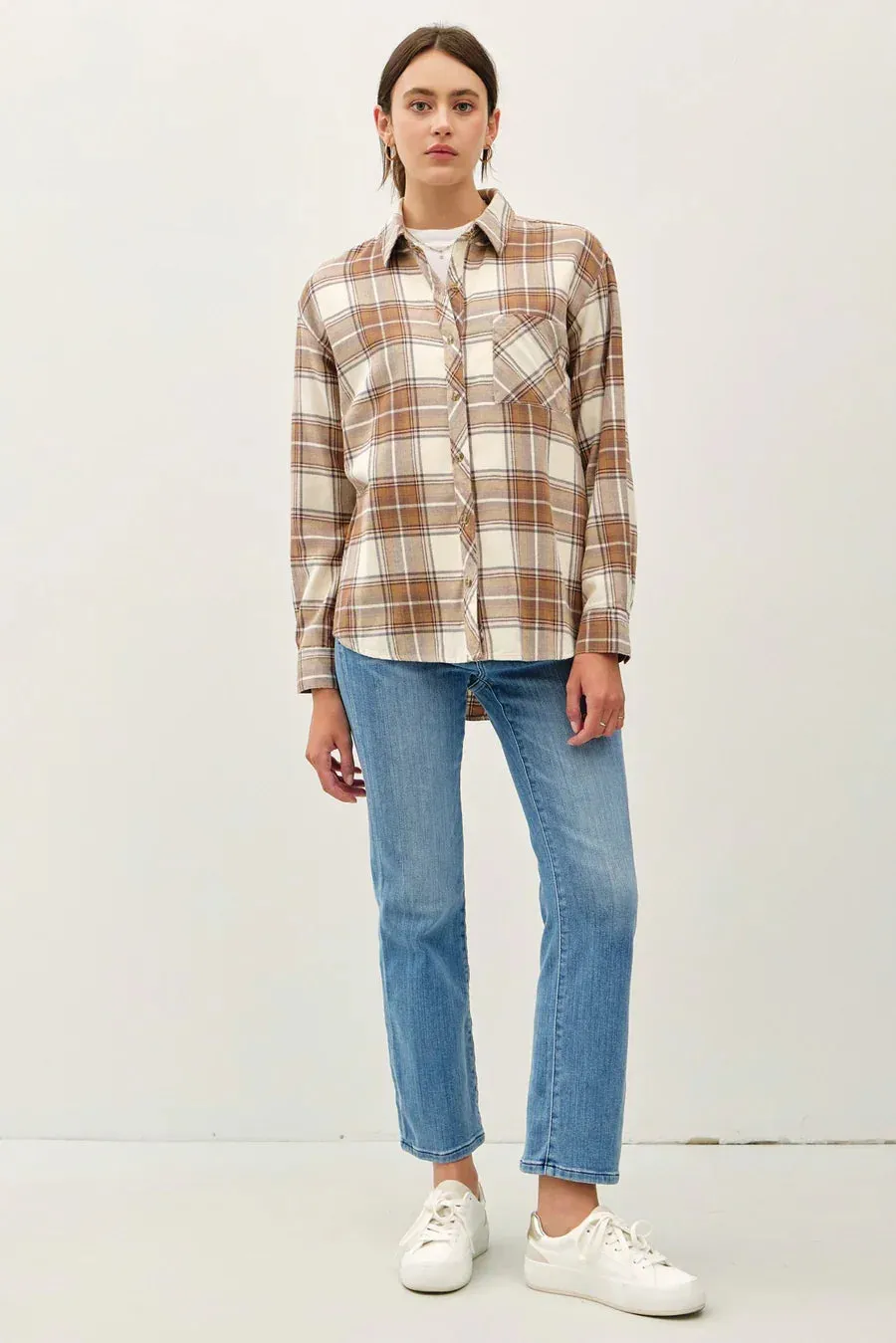FRONT POCKET OVERSIZE FLANNEL