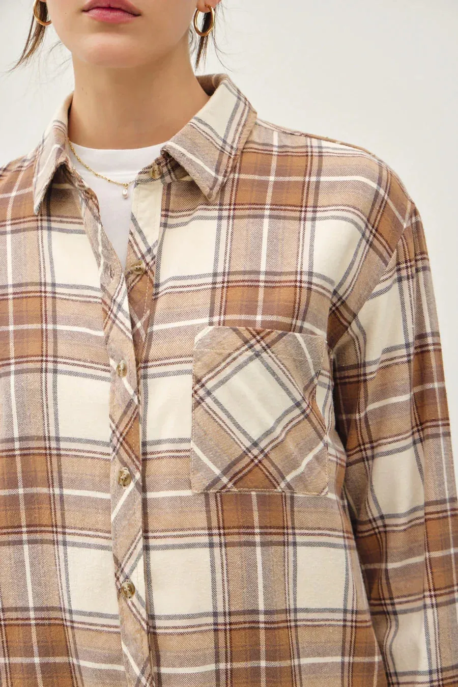 FRONT POCKET OVERSIZE FLANNEL