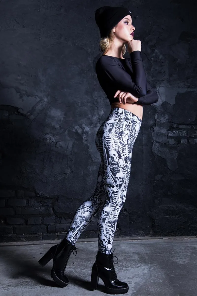 Grey Skeletons Leggings