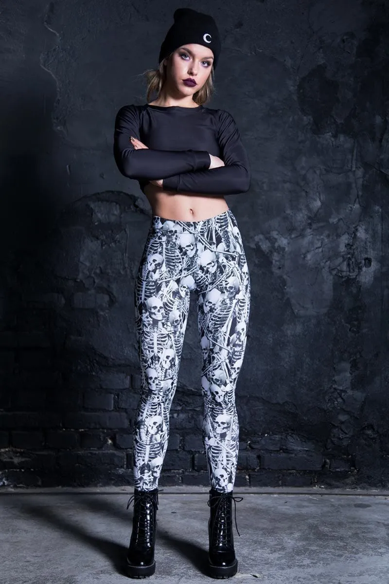 Grey Skeletons Leggings