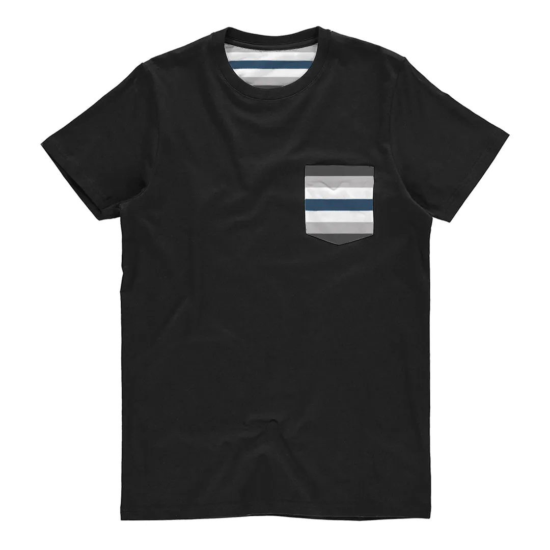 Greygender Pride Flag Pocket T Shirt
