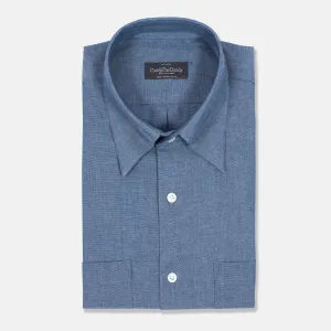 Hidden Button Down Shirt in Chambray Denim