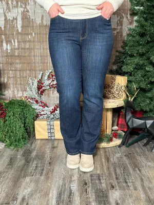 Judy Blue High Waisted Dark Wash Straight Leg Jean (sizes 24-24W)