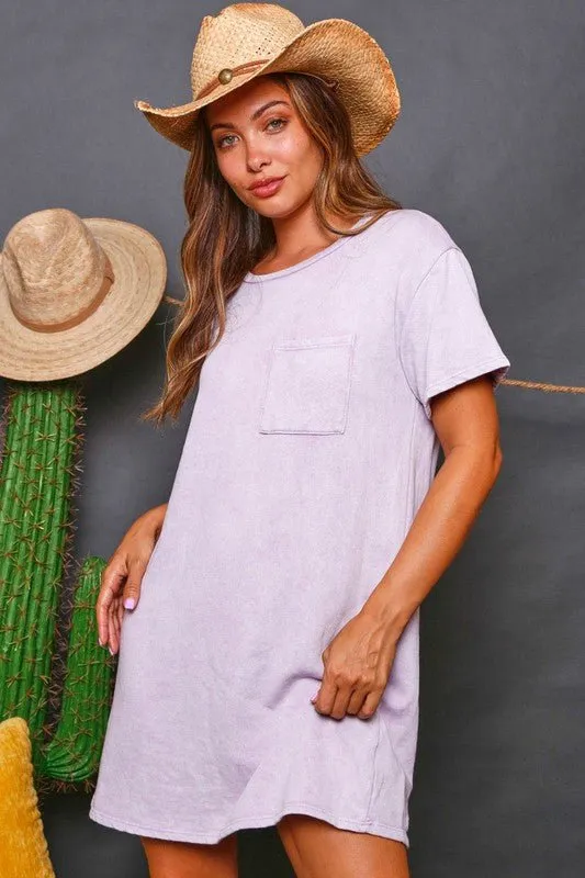 Mineral Wash T-Shirt Dress