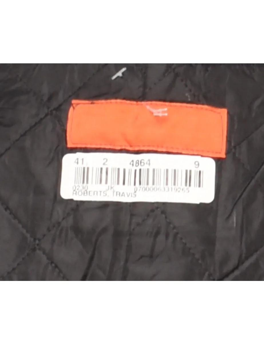 Navy Zip-Front Classic Bomber Jacket - XL
