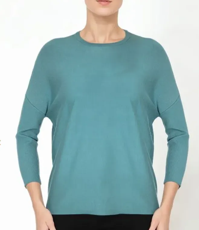 OVERSIZED CREW WITH RIB SLEEVES  32357SP