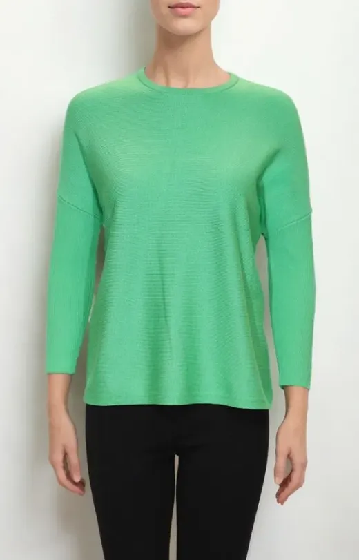 OVERSIZED CREW WITH RIB SLEEVES  32357SP