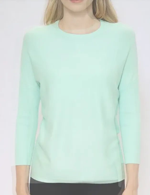 OVERSIZED CREW WITH RIB SLEEVES  32357SP
