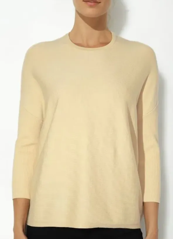 OVERSIZED CREW WITH RIB SLEEVES  32357SP