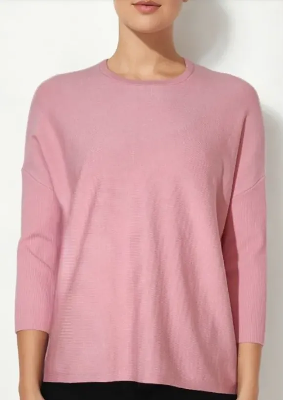 OVERSIZED CREW WITH RIB SLEEVES  32357SP