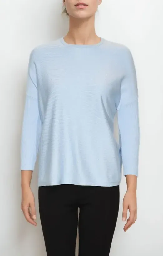 OVERSIZED CREW WITH RIB SLEEVES  32357SP