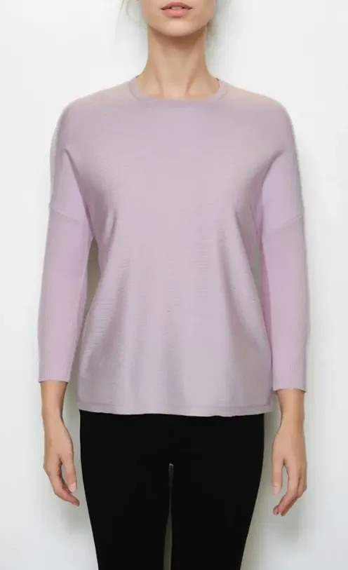 OVERSIZED CREW WITH RIB SLEEVES  32357SP