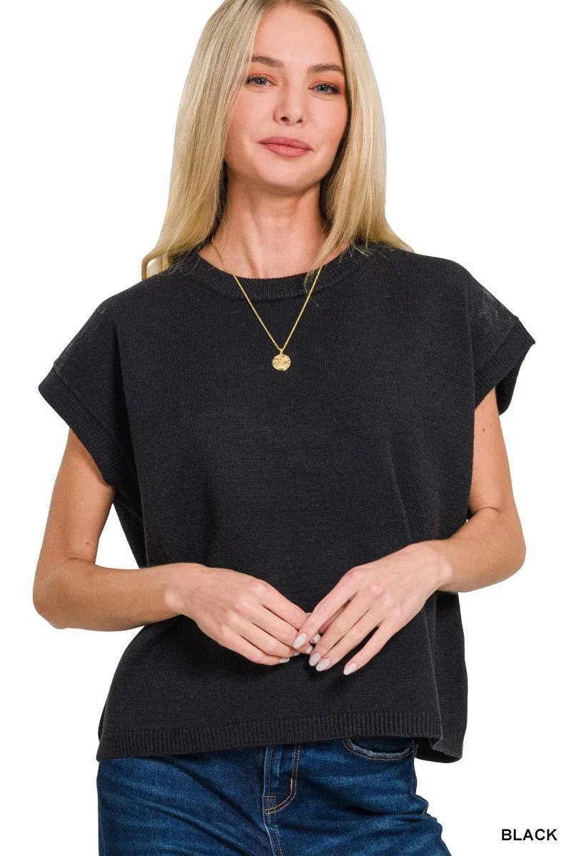 Oversized Short Sleeve Sweater