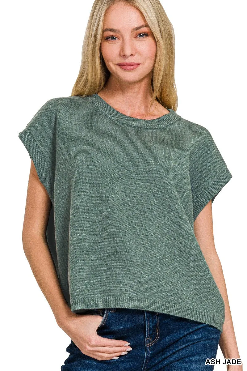 Oversized Short Sleeve Sweater