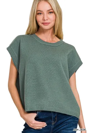 Oversized Short Sleeve Sweater