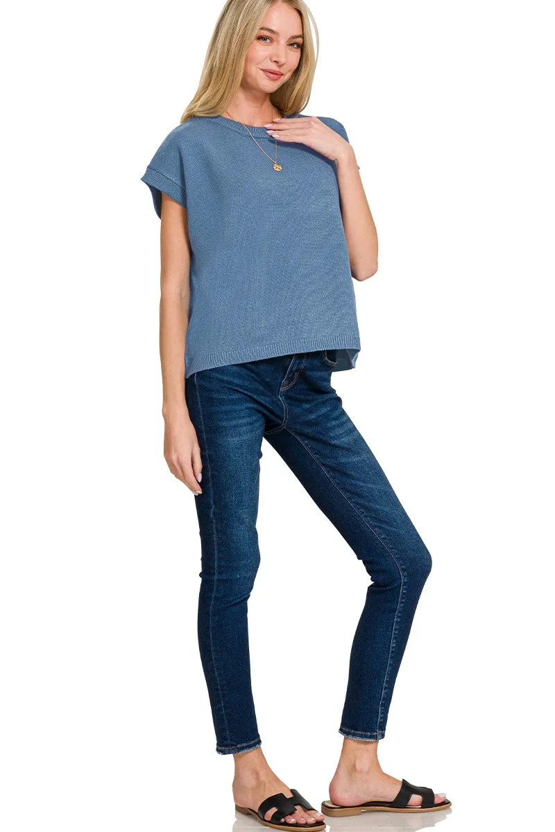 Oversized Short Sleeve Sweater