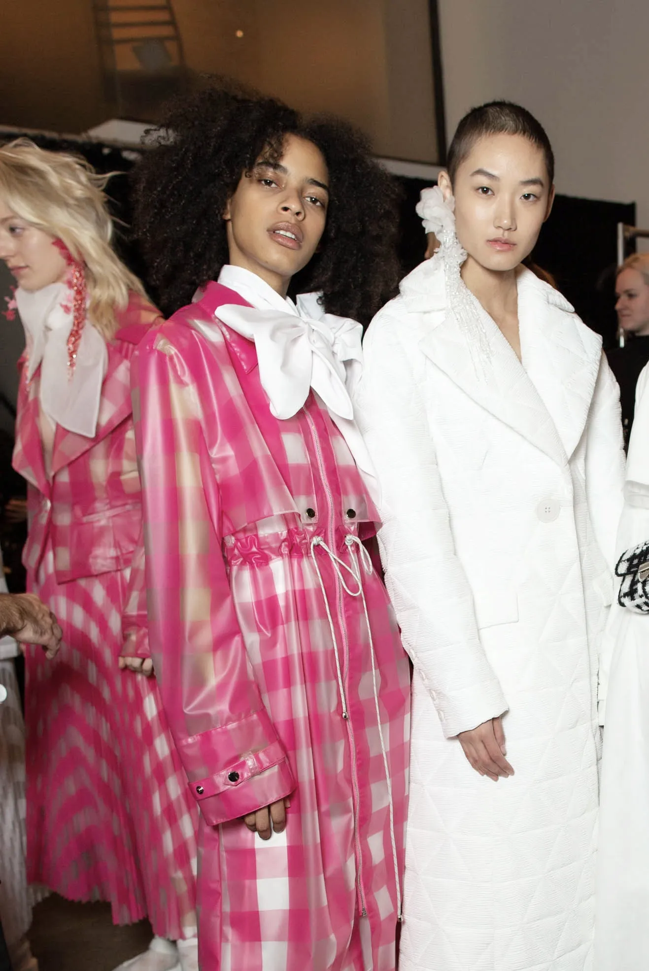 Pink Jelly Gingham Long Trench