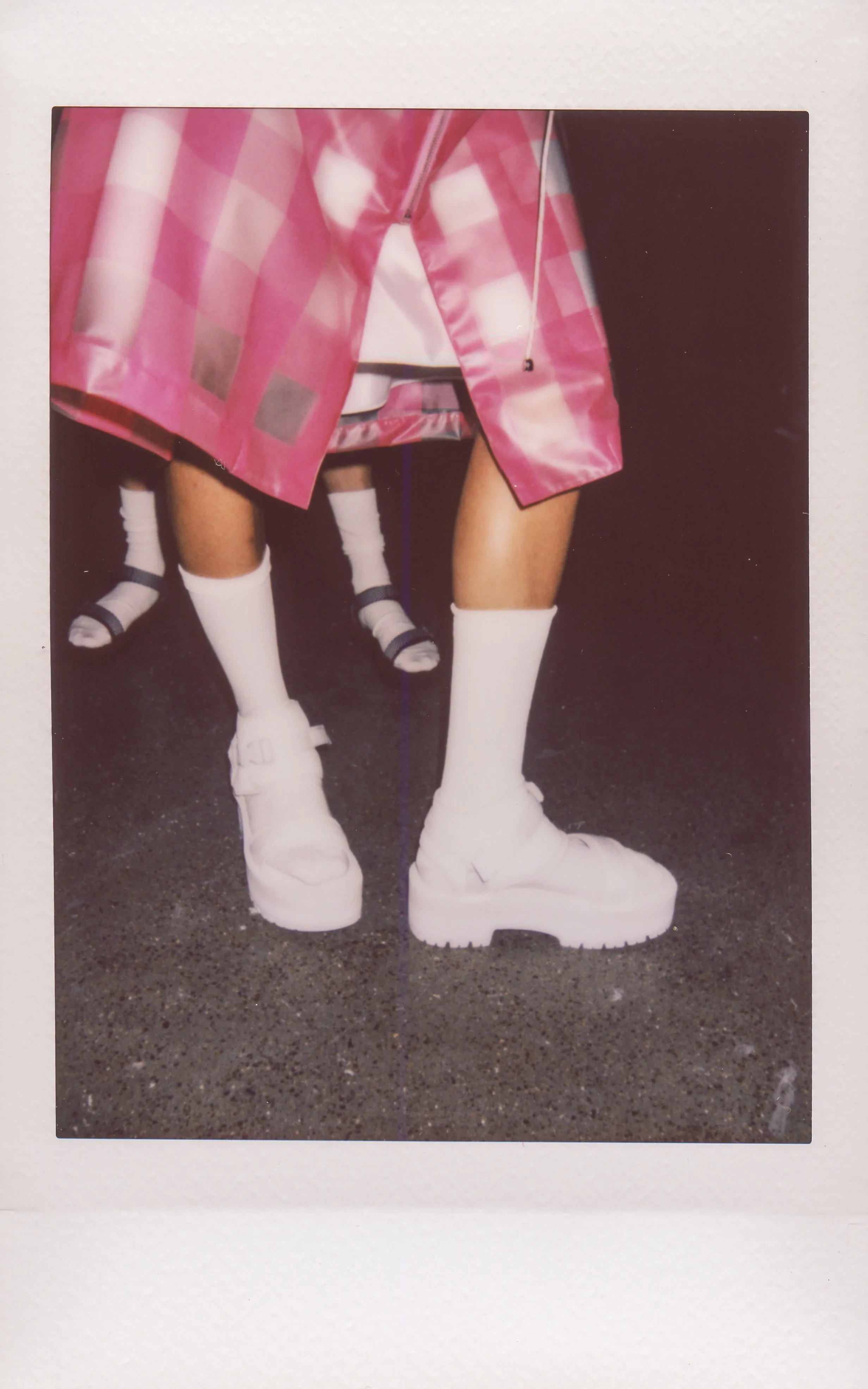 Pink Jelly Gingham Long Trench