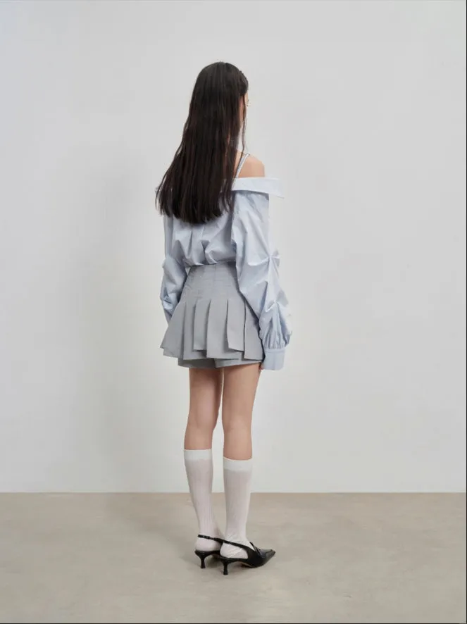 pleated skorts