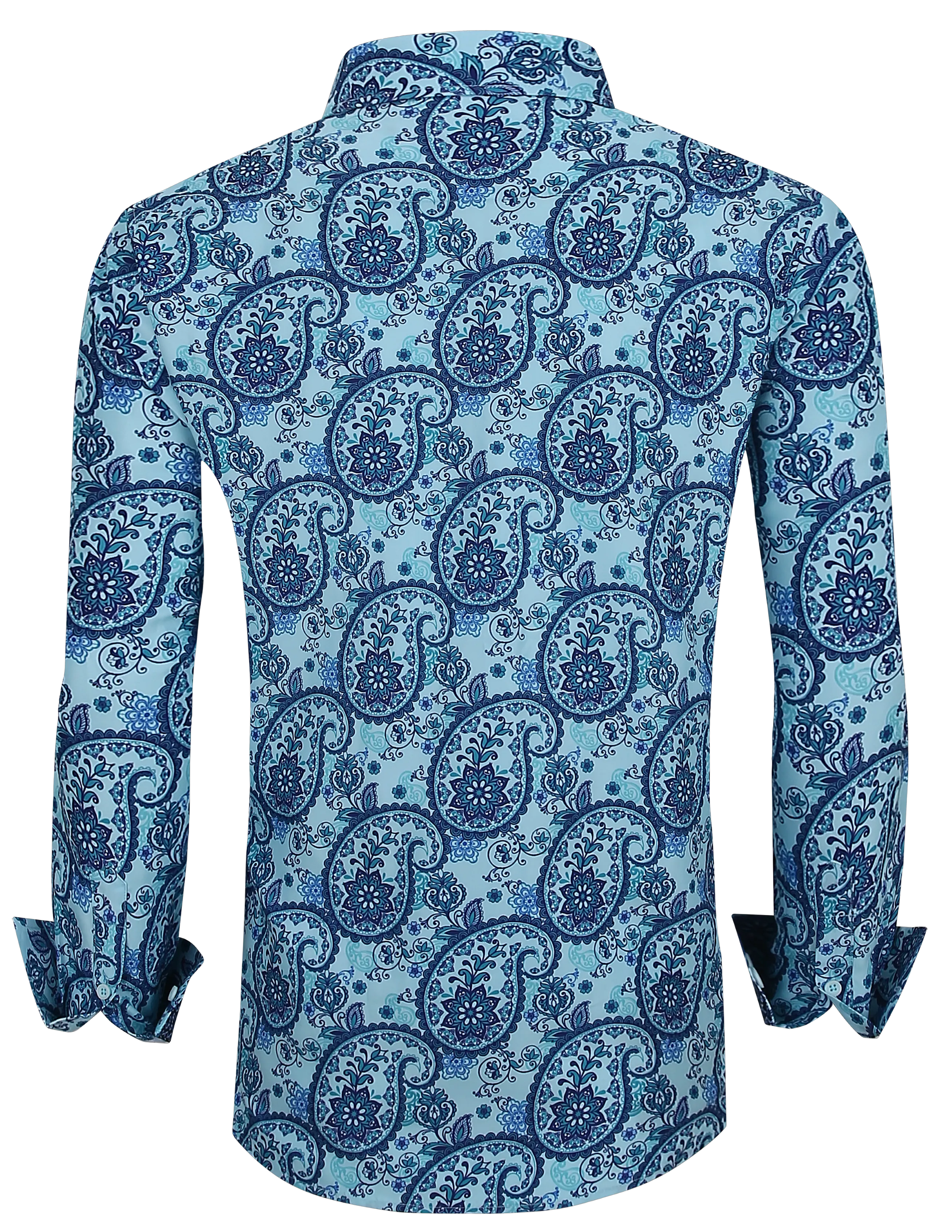 PREMIERE SHIRTS: Teal Green & Blue Paisley