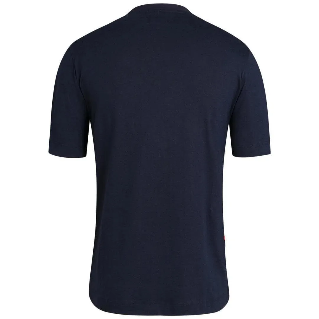 RAPHA Logo Pocket Tshirt - Dark Navy/Hi-Vis Pink
