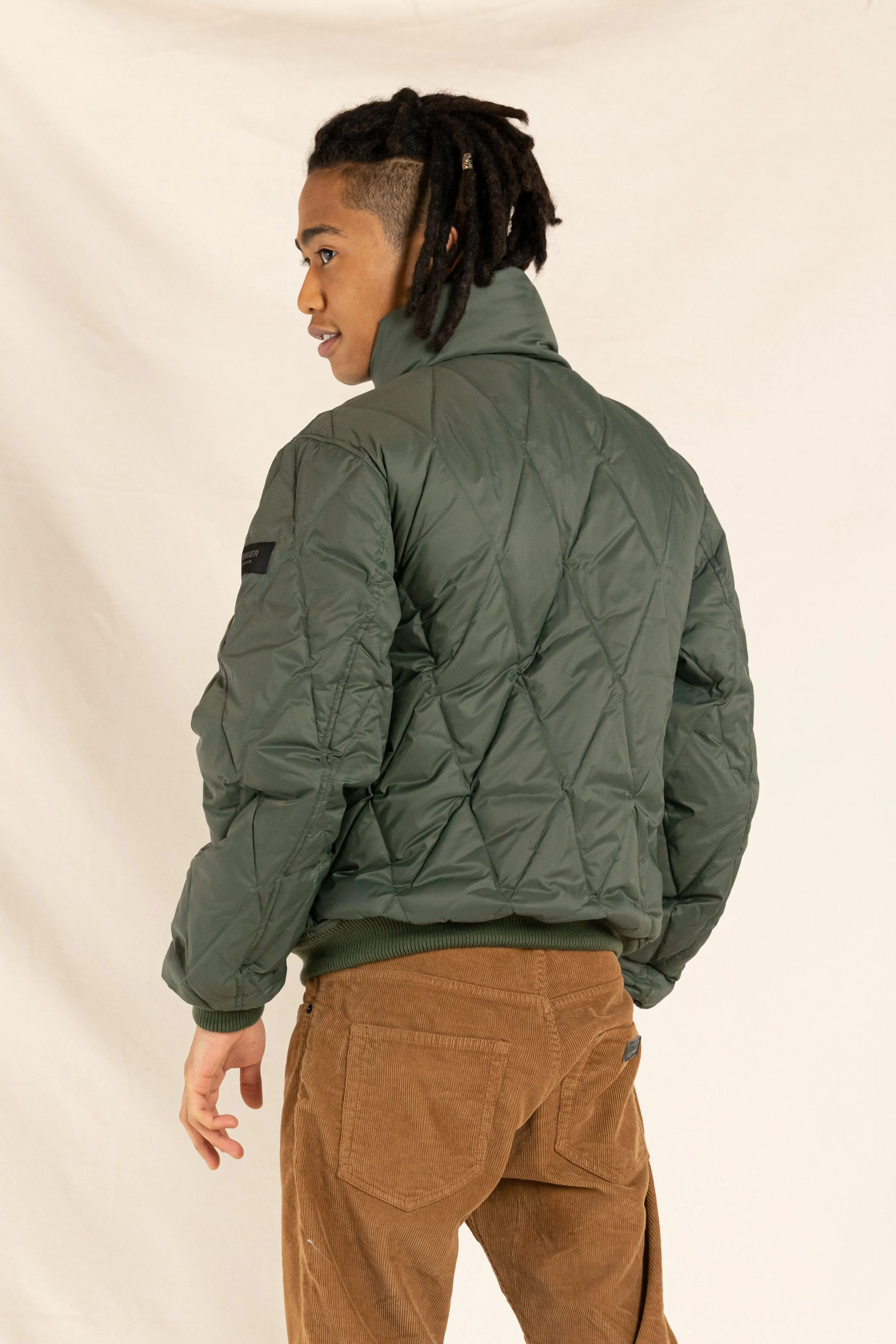 SNOWFLIGHT Dark Khaki - Reversible Down Jacket