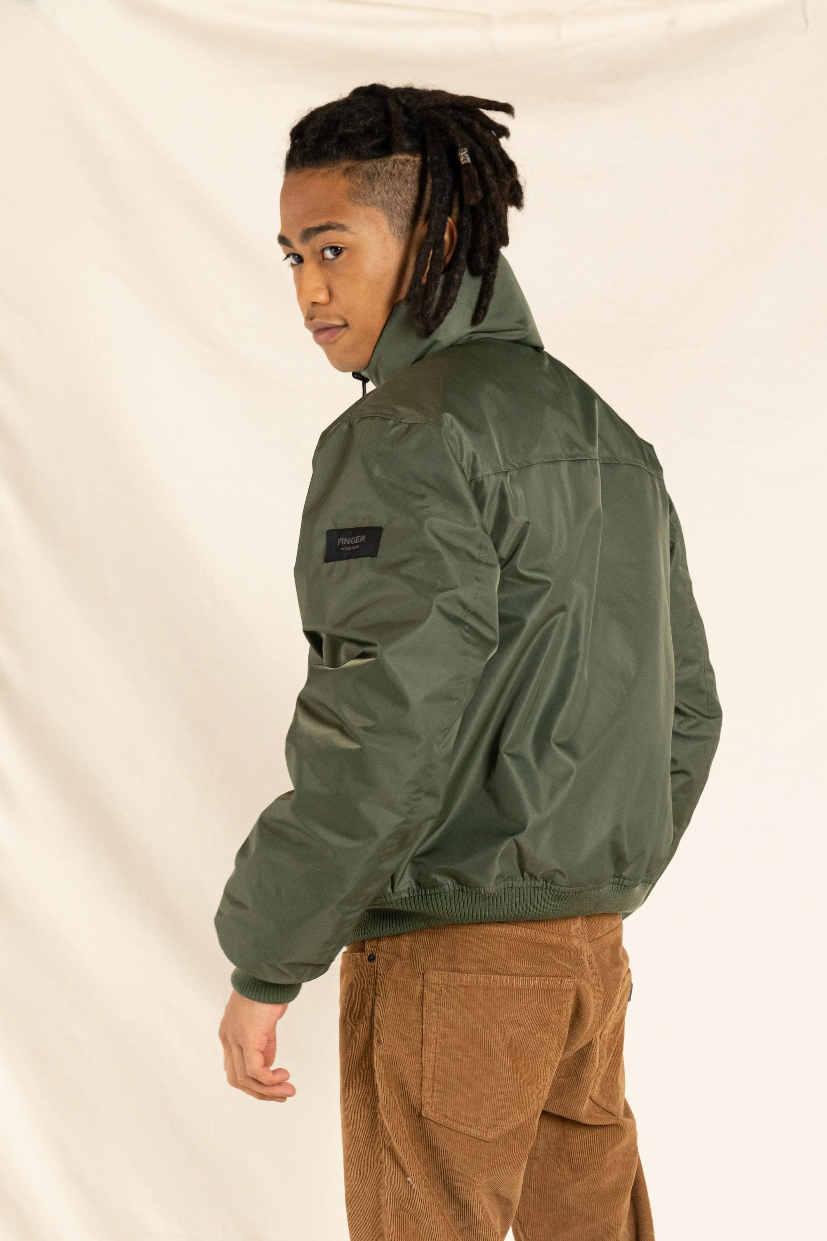SNOWFLIGHT Dark Khaki - Reversible Down Jacket