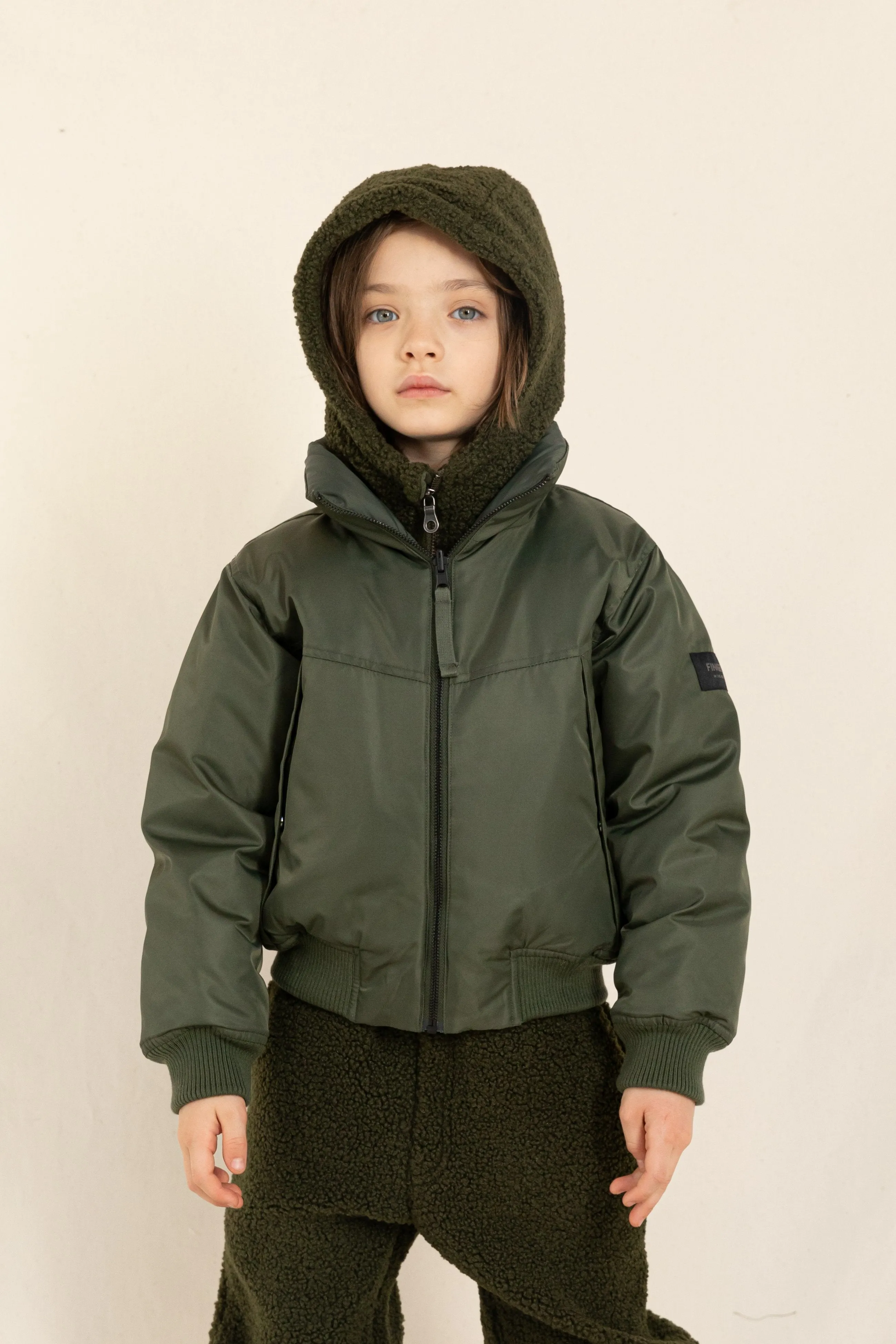 SNOWFLIGHT Dark Khaki - Reversible Down Jacket