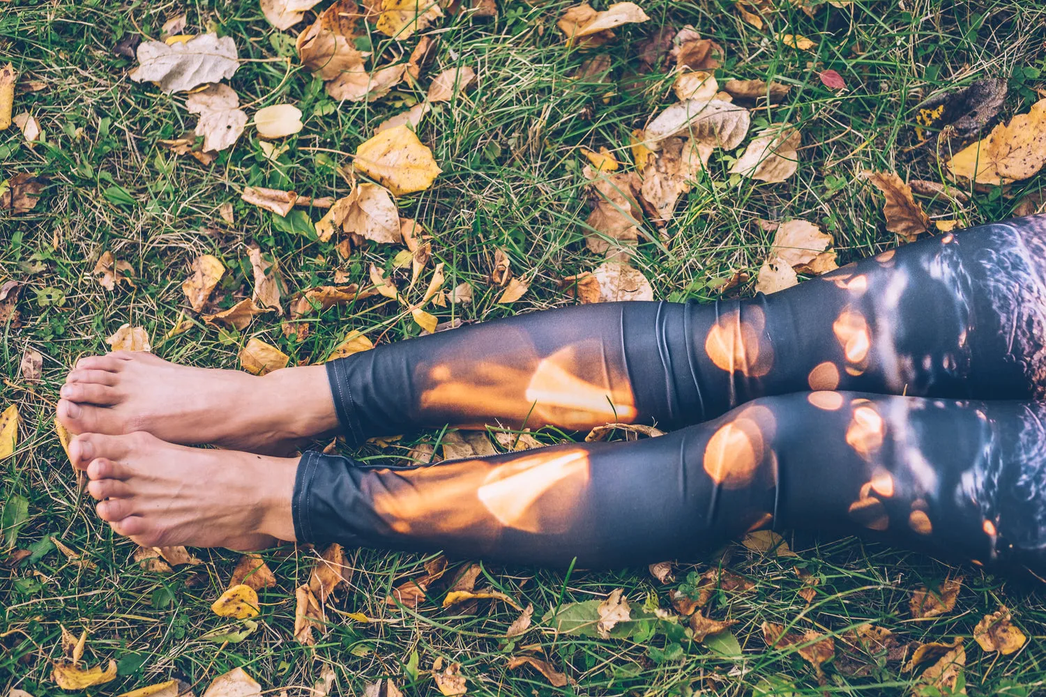 Sunset Sea Foam Fashion   Yoga Leggings