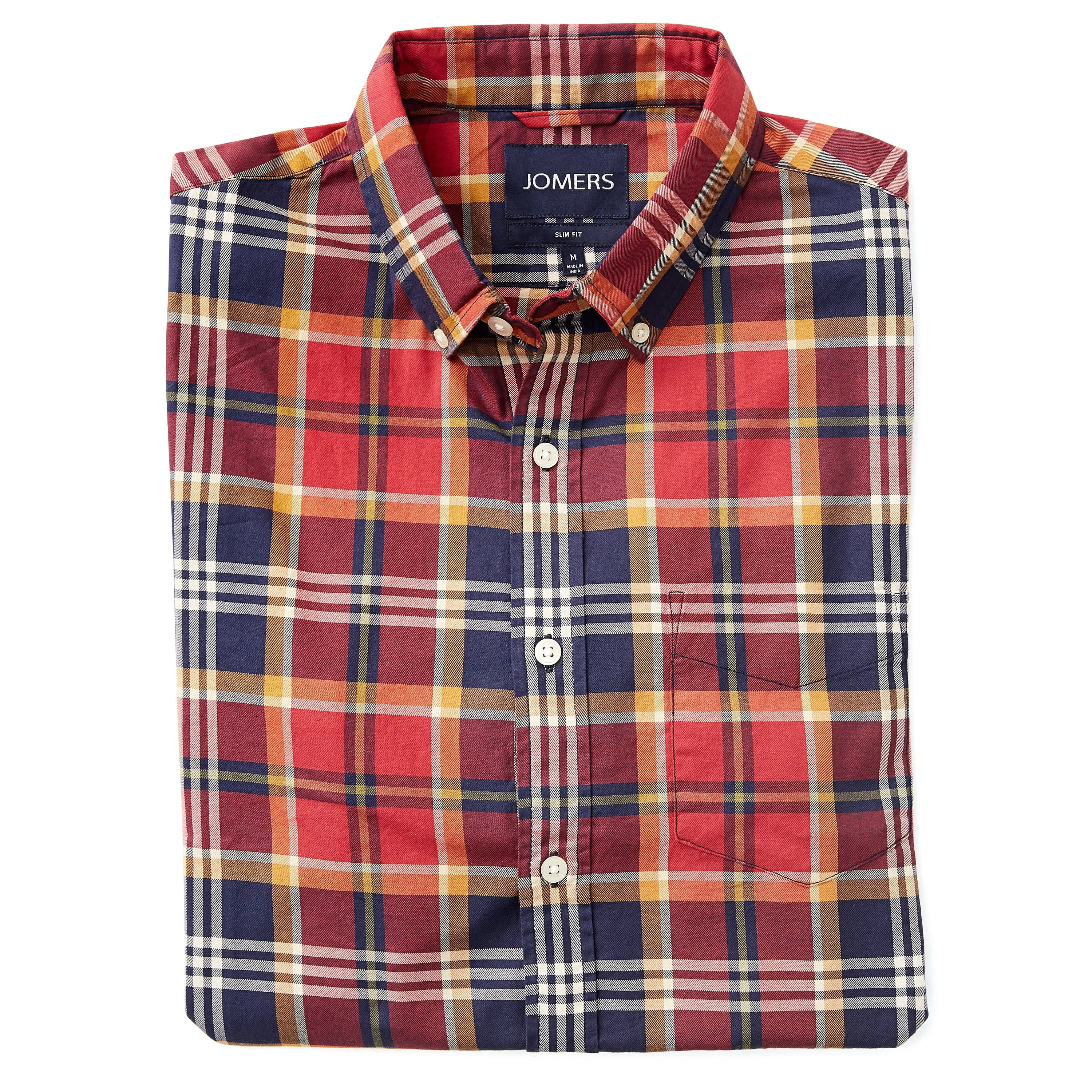 Washed Button Down Shirt - St James Plaid