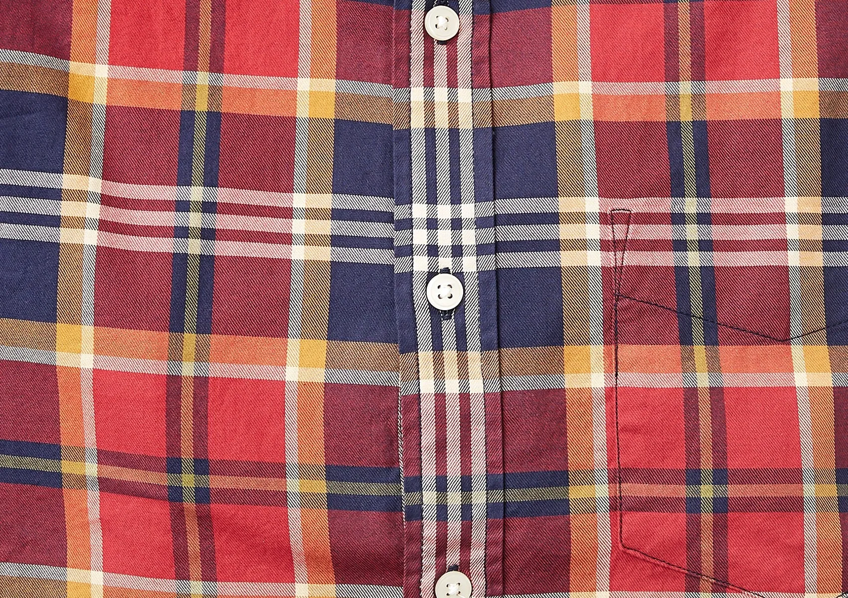 Washed Button Down Shirt - St James Plaid