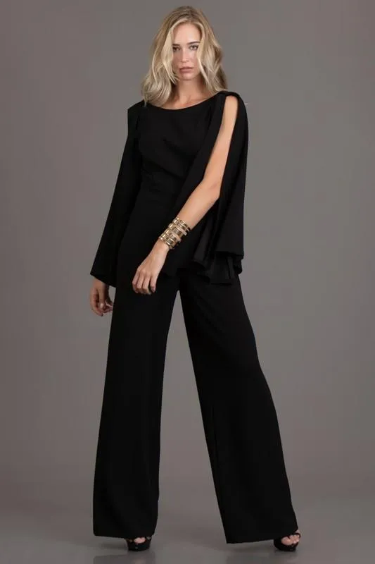 WIDE CAPE JUMPSUIT