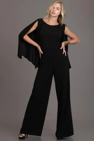 WIDE CAPE JUMPSUIT